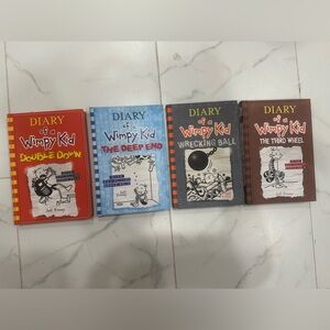 Lot Of 4 Diary Of A Wimpy Kid Hardcover Books Jeff Kinney NEW